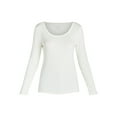 thumbnail image 5 of Time and Tru Women's Long Sleeve Rib Scoop T-Shirt, 5 of 5