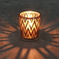 thumbnail image 2 of Richland Rose Gold Chevron Glass Candle Holders - Small Set of 72, 2 of 2
