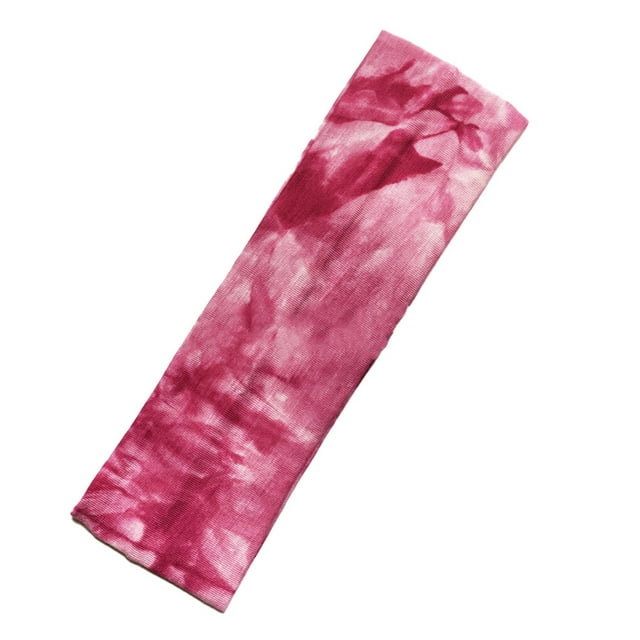 Diadema Sonducket Tie-dye Estampado floral Transpirable Banda para el sudor Vino Rojo