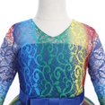 thumbnail image 4 of Vestido IBTOM CASTLE Floral Arcoíris con Encaje y Mangas 3/4 para Niñas, 4 of 6