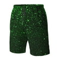 thumbnail image 4 of Pofeuu Green Sparkling Prin Men's Swim Trunks Quick Dry Bathing Suit Swimming Board Shorts Mesh Lining Beach Swimwear-X-Large, 4 of 6