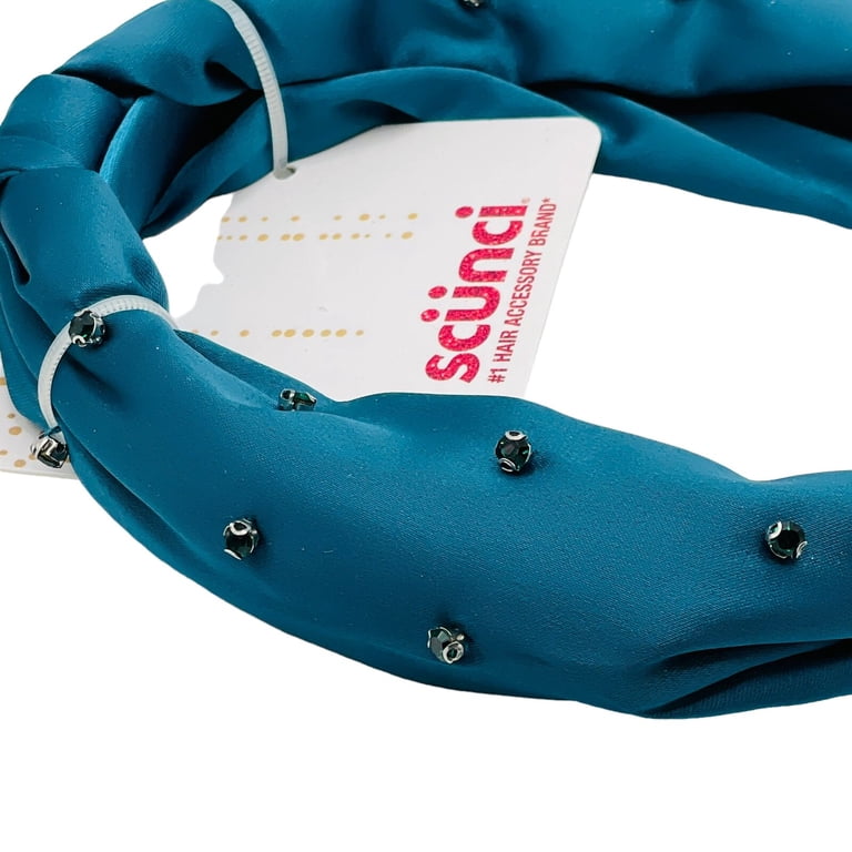Scunci Knotted Dark Teal and Dark Red Bejeweled Headbands  display picture 2