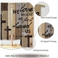 thumbnail image 4 of Farmhouse Brown Wooden Kitchen Curtains Rustic Country Barn Quotes Small Short Cafe Window Curtains Inspirational Jesus Bathroom Window Drapes Treatment Tier Curtains 2 Panels (27.5x36 Inch), 4 of 6