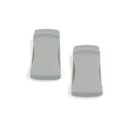 2pcs Gray Plastic Adhesive Card Bill Paper Glasses Holder Clip Organiser