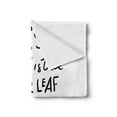 thumbnail image 2 of Best Friend Soft Flannel Fleece Throw Blanket, Like a 4 Leaf Clover Hard to Find Lucky to Have Floral Theme, Cozy Plush for Indoor and Outdoor Use, 50" x 60", Charcoal Grey White, by Ambesonne, 2 of 5