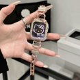 thumbnail image 3 of Kawaii With Drill Hello Kitty 38/40/41mm Watch Strap Cartoon Girl'S Heart Suitable Iwatch 42/44/45/49mm Watch Case Trendy Gift, 3 of 5