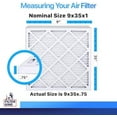 thumbnail image 2 of Filter King 9x35x1 Air Filter | 4-PACK | MERV 8 HVAC Pleated A/C Furnace Filters | MADE IN USA | Actual Size: 9 x 35 x .75", 2 of 6
