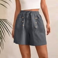 thumbnail image 2 of FNFYFH Clearance Womens Running Loose Fit Solid Color Summer Athletic Shorts Quick Dry Training Shorts，Gray, 2 of 7