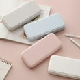 thumbnail image 3 of Multi Functional Waterproof Pencil Case, Plastic Frosted Pen Pencil Stationery Storage Box Pencil Case Students Stationery Holder Box for Pens Pencils Markers (pink), 3 of 5