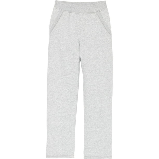 Hanes - Hanes Open Leg Fleece sweatpants with Pockets (Little Girls & Big Girls) - Walmart.com
