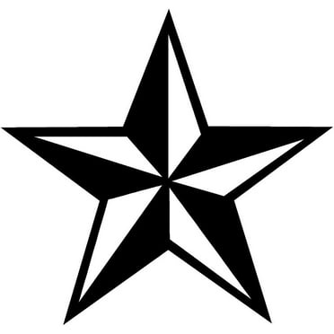 3 Pack - StickerDad® Nautical Star 3D Star V1 Vinyl Decal by stickerdad® - Size: 3.5, Color: Black - Windows, Walls, Bumpers, Laptop, Lockers, etc.