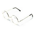 thumbnail image 4 of V.W.E. Unisex Round Metal Reading Glasses With Anti Reflective Coating and Spring Hinges (Gold, 1.00), 4 of 5