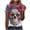 #187-Multicolor, variant on Day Of The Dead Graphic T‑Shirts for Women, Halloween Print Crew Neck Short Sleeve Tops, Loose Fit Casual Tees for Festival Party Spring Fall Daily Wear