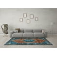 thumbnail image 3 of Ahgly Company Indoor Rectangle Persian Light Blue Traditional Area Rugs, 2' x 4', 3 of 4