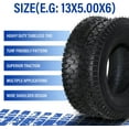 thumbnail image 6 of Ktaxon 13x5.00-6 Tubeless Smooth Turf Lawn Mower Tires, 4PR Riding Mower & Lawn Tractor Tires, 2 Pack, 6 of 10