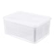 thumbnail image 1 of EeaseMX Refrigerador de cocina para el hogar, caja para conservar alimentos y frutas, recipiente hermético, rectangular, transparente y con drenaje (1,5 l, blanco), 1 of 7