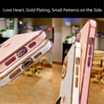 thumbnail image 3 of Compatible for iPhone 11 Pro Max Case Plating Love Heart Phone Case, Fun Cute Side Small Pattern Soft TPU Airbag Anti-Fall Shockproof Camera Protective Electroplated Case - Pink, 3 of 6