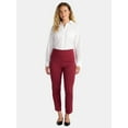 thumbnail image 2 of Time and Tru Women's Slim Straight Ponte Knit Dress Pants, 27” Inseam, Sizes XS-XXL, 2 of 5