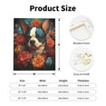 thumbnail image 2 of Sikiie Vintage Colorful Flower French Bulldog Print Canvas Decorative Hanging Painting, Anti-shrinkage Hanging Frame, Suitable for Home, Office Wall Decorations, 2 of 6