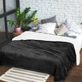 thumbnail image 6 of Homieway Black Sherpa Blankets, Twin Size Fleece Throw Blankets, Soft and Fuzzy Blanket for, Sofa, Couch, Camping and Travel, 60" x 80", 6 of 6