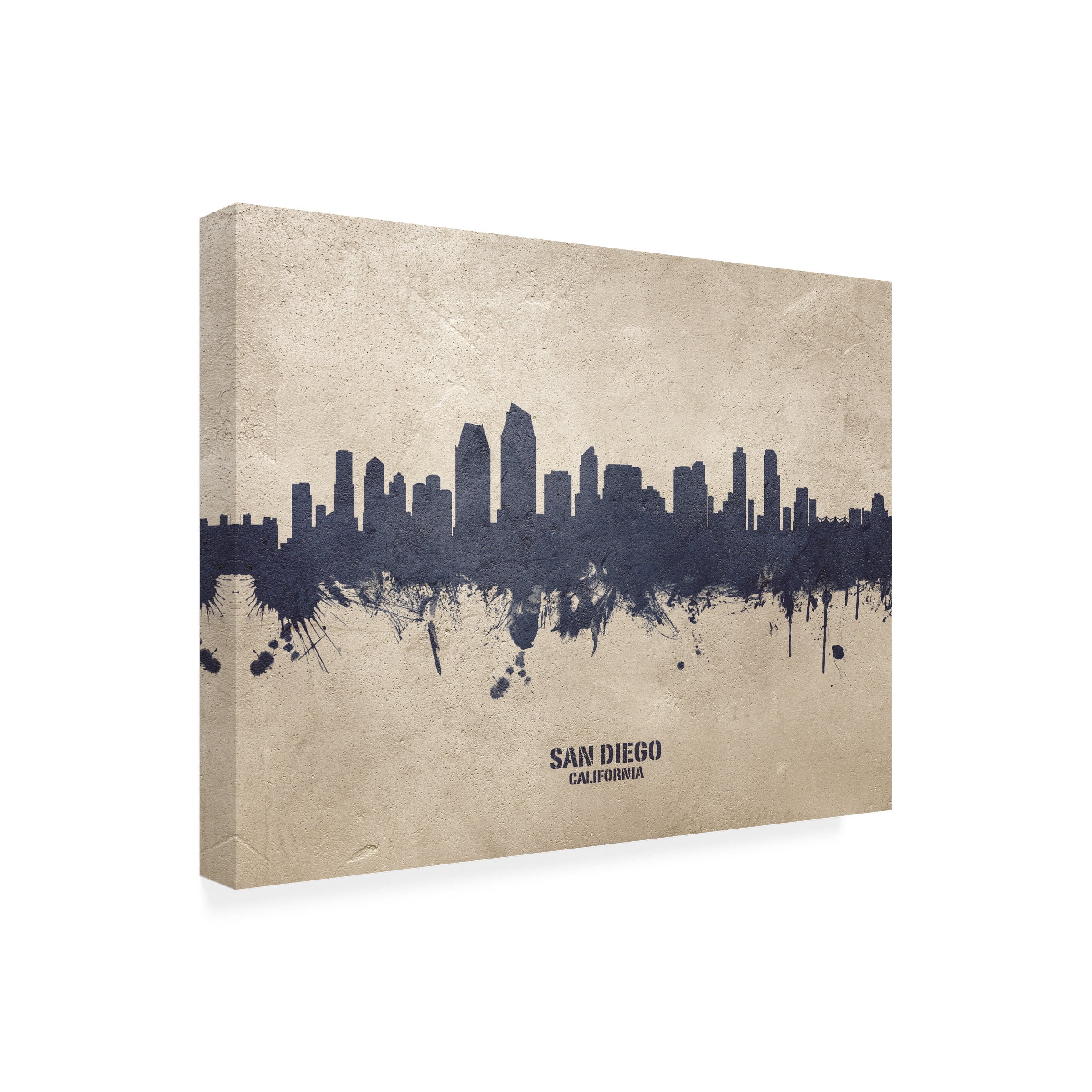 Michael Tompsett 'San Diego Skyline Concrete' Canvas Art