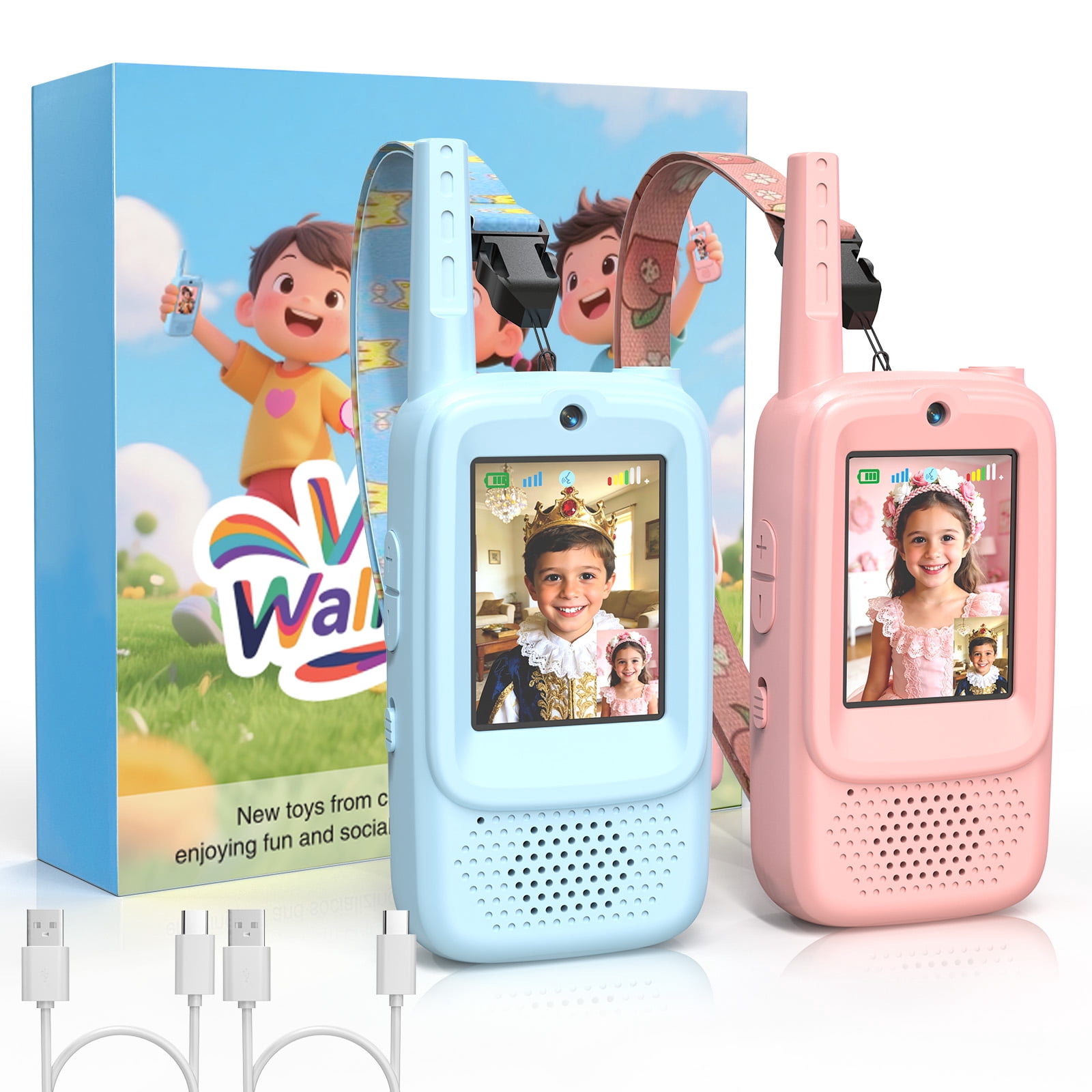 ZealSound Video Walkie Talkies 2-Pack Blue and Pink photo 1