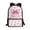 Pink Bow Deer Print, variant on Binienty Cute Axolotl Space Print School Backpack for Kids Elementary Students 17 Inch Large Capacity Bookbag with Customizable Shoulder Straps Front Zipper Pocket for Back to School Gifts
