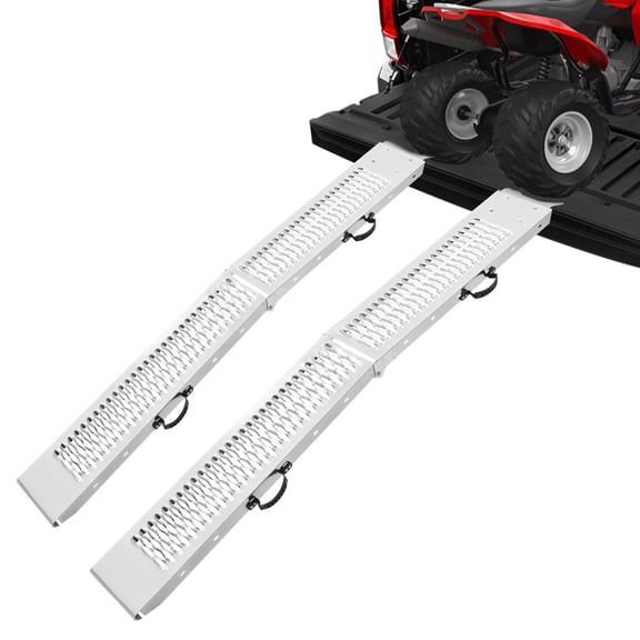 Heavy Duty Aluminum Loading Ramps 1000 lbs Capacity 2Pcs Wide Surface Universal Stable Handles for ATV UTV Motorcycle Electric Bicycle