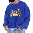 thumbnail image 1 of Styesk Chemises pour Hommes Chandail en Molleton Imprimé Année 2025 Chandail Col Rond Manches Longues Exercice Sans Chapeau Chandail à Capuchon, 1 of 4