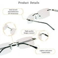 thumbnail image 2 of LifeArt Blue Light Blocking Glasses, Computer Reading Glasses, Anti Blue Rays, Reduce Eyestrain,Stylish for Men and Women(Grey,+4.00 Magnification), 2 of 5
