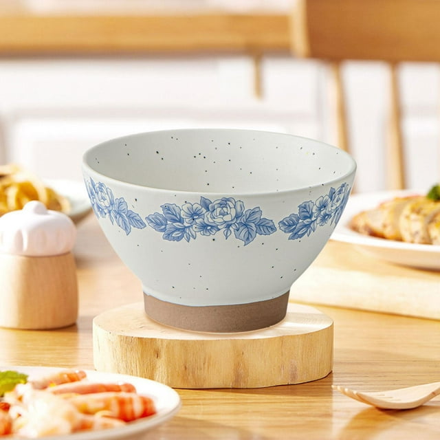 Tazón de sopa de cerámica, vajilla, suministros de cocina, tazón multifuncional para refrigerios, vajilla para fideos, ensaladas, mezclas, refrigerios