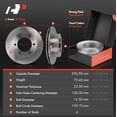 thumbnail image 2 of A-Premium 11.69 inch (296.8mm) Front Vented Disc Brake Rotors + Ceramic Pads Kit Compatible with Select Toyota Models - Tacoma 1995-1998, Tacoma 2004 3.4L, 4Runner 1996-2002, 6-PC Set, 2 of 8