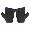 thumbnail image 2 of Guantes unisex para levantamiento de pesas al aire libre, medio dedo, antideslizantes, transpirables, para entrenamiento, fitness, azul+negro M, 2 of 12