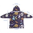 thumbnail image 7 of Colorful Halloween Pattern Blanket Hoodies for Kids 6-13YR Oversize Wearable Blanket Hoodies for Boys Girls Teens, 7 of 7