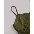 thumbnail image 6 of Women's 2 Piece Maxi Skirt Sets Crop Top Ruffle Hem Flowy Midi Skirt Vacation Going Out Outfits Green S, 6 of 8