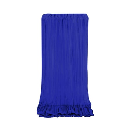 HengDidi 1pc Cheesecloth Table Runner Blue 10ft Gauze Cheese Cloth Pleated Gauze Table Flag Wedding Party Table Runner for Party Long Rustic Sheer Table Runners