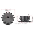 thumbnail image 2 of Uxcell Teeth Sprocket, Carbon Steel with Set Screws 5mm, 2 of 6