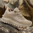 thumbnail image 6 of Men's Lace‑Up Mid‑Top Outdoor Hiking Shoes, Spliced Multi‑Panel Upper Footwear with Deep‑Lug Rugged Thick Outsole for Mountain Trekking and Field Outdoor Activities, 6 of 9