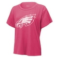 thumbnail image 2 of Women's Majestic Threads Jalen Hurts Pink Philadelphia Eagles Name & Number T-Shirt, 2 of 3