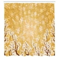 thumbnail image 3 of Ambesonne Floral Shower Curtain, Trees Blossom in Spring, 69"Wx70"L, Yellow and White, 3 of 5