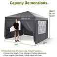 thumbnail image 2 of Edtara Pop Up Canopy Tent Is Designed for Outdoor Parties, Beach Outings, Backyard Events, and Camping, Featuring Waterproof Fabric, Uv Protection, and An Included Carry Bag for Portability, 2 of 8