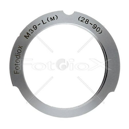 Fotodiox Pro Lens Mount Adapter - M39/L39 Screw Mount SLR Lens to Leica M Mount Rangefinder Camera Body with Leica 6-Bit M-Coding and 28mm/90mm Frame