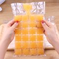 thumbnail image 3 of Elainilye Disposable Ice Bags, 10 Pcs Stackable Easy Release Ice Mold Trays, Self-Seal Freezing Maker,Cold Ice Pack Cooler Bag for Cocktail Food Wine, Clear, 3 of 7