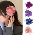 thumbnail image 4 of Harmtty Hair Claw Beach Style Hairpin Hawaiian Bohemian Floral Hair Accessory Versatile Design Easy Grip Side Hair Clamp, 4 of 8
