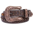 thumbnail image 2 of Western Cowgirl Faux Alligator Rhinestone Studded Leather Belt, 2 of 4