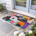 thumbnail image 2 of Colorful Geometric Doormat Outdoor Entrance 24"x36", Contemporary Abstract Artwork Absorb Moisture Dirt Door Mats, Non-Slip Rubber Backing Floor Mats Indoor, Low-Profile Front Door Rugs, 2 of 9