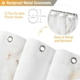 thumbnail image 4 of Extra Long Shower Curtain, 72 x 84 Inch Long Marble Abstract Fabric Shower Curtain Set with 12 Hooks, Large Hotel Neutral Waterproof Polyester Cloth Shower Curtains for Bathroom Decor - Gray Gold, 4 of 6