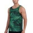 thumbnail image 2 of Logiee Green Leave Fern Print Men's Workout Tank Top,Quick Dry Workout Tank Top,Gym Muscle Tee,Fitness Bodybuilding Sleeveless T Shirt-X-Large, 2 of 7