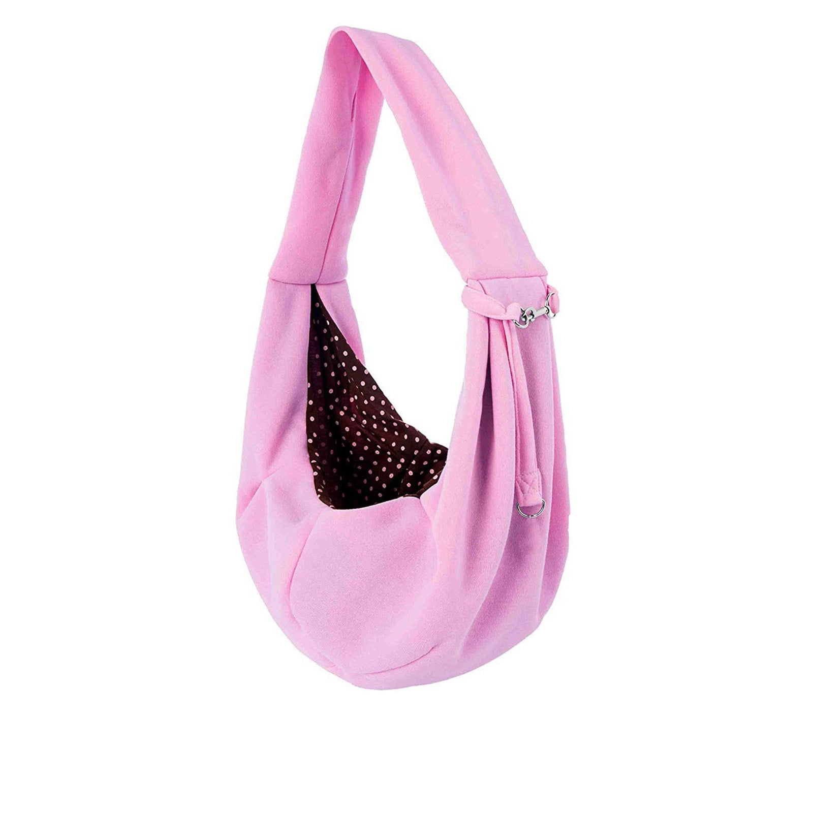Hand Free Pet Sling Carrier With Adjustable Padded Strap Tote Bag For Small Dogs Puppies Breathable Cotton & Material Machine Washable Reversible Design Safety Hasp