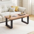 thumbnail image 2 of Gymax 47'' Farmhouse Style Accent Table w/ Thickened Tabletop & Natural Wood Texture, 2 of 10